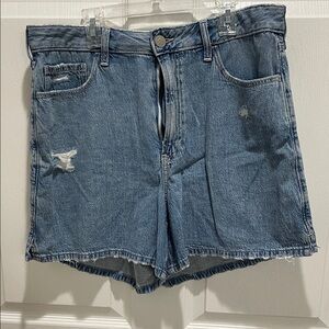 Hollister Light Blue Ripped Jean Shorts